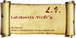 Latzkovits Virág névjegykártya