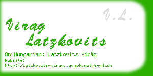 virag latzkovits business card